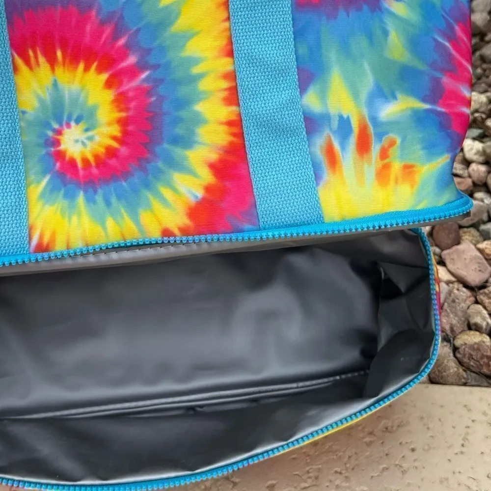 No Boundaries Colorful insulated Tie-Dye Beach-Tote Bag